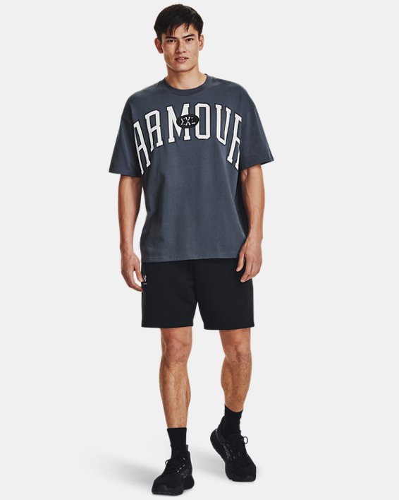 Men's UA Arch Oversized Heavyweight Short Sleeve in Gray image number 2